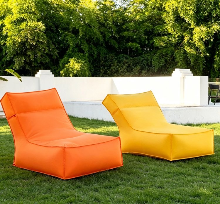 Foldable Beach Bean Bag - Blue detail 4