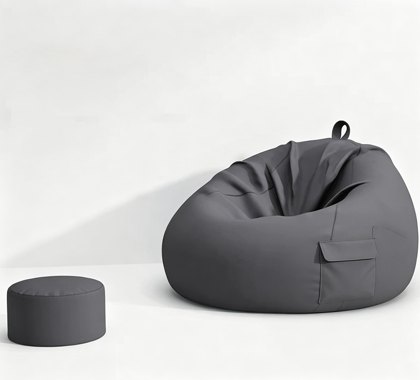 Graphite Tear Drop Bean Bag Chair - Bean Bag Chair Cover Manufacturer & China Factory