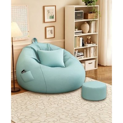 Mint Tear Drop Lazy Sofa Pouf - Bean Bag Chair Cover Manufacturer & China Factory
